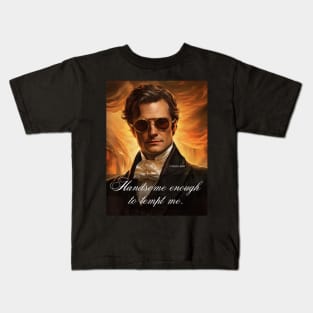 Mr Darcy Handsome Enough to Tempt Me Kids T-Shirt